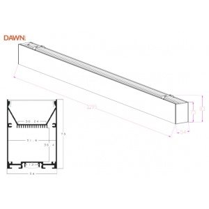 LED SVETILJKA LT-T-020-B 40W 4000K BELA 1,2 met - Img 2