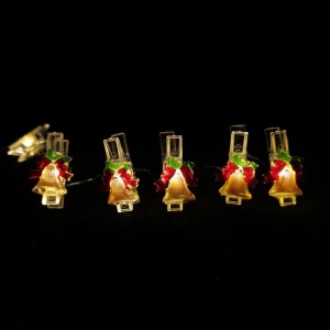 LED svetleći niz štipaljke "zvončići" 0.9m - Img 2