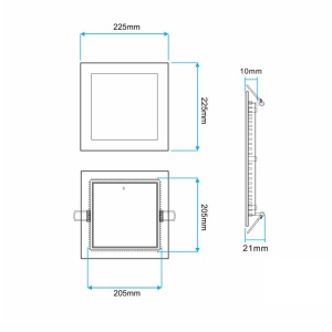 LED ugradna panel lampa 18W dnevno svetlo - Img 2