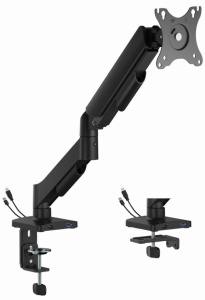 MA-DA1U-01 Gembird Podesivi stoni drzac za monitor sa USB portom, tilt 17-32 max.9kg