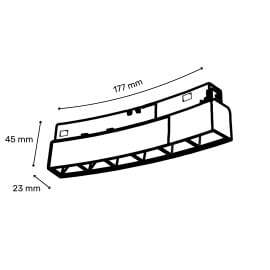 MAGNETIC SVETILJKA GS1000 7W 3000K 36° 48V DC CRNA (R1000) - Img 3