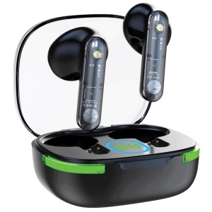 MeanIT Bežične stereo slušalice, Bluetooth V5.3, Crne - TWS B80