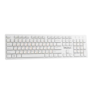 MEETION WK841 BEŽIČNA 2.4GHZ SILENT Tastatura, BELA