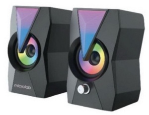 Microlab B25 Stereo zvucnici black, 6W RMS (2 x 3W), USB power, 3,5mm RGB - Img 1