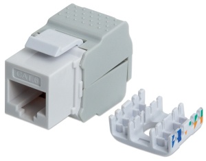 Modul RJ45 Intellinet 167062 Cat6/tool-less/568B 2-1/beli - Img 1