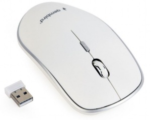 MUSW-4B-01-W Gembird Bezicni mis 2,4GHz opticki USB 800-1600Dpi white 115mm, visina-30mm - Img 2