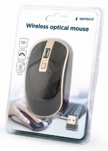MUSW-4B-06-BG Gembird Bezicni mis 2,4GHz opticki USB 800-1600Dpi black/gold 115mm - Img 2