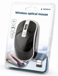 MUSW-4B-06-BS Gembird Bezicni mis 2,4GHz opticki USB 800-1600Dpi black/silver 115mm - Img 1