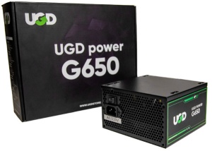 Napajanje G650 650W UGD Power 12cm FAN, 20+4pin, 4+4pin, 4xSATA, 2xIDE, 2x6+2pin 80Plus, Black - Img 2