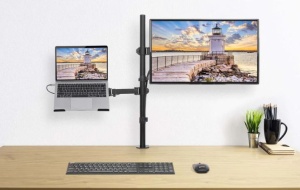 Nosač za monitor sa postoljem za laptop Manhattan 462136 13"-32" - Img 3