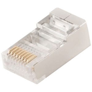PLUG5SP/100 Gembird shielded modular 30u gold plated LAN konektor CAT5 FTP SFTP, RJ45(pak.100kom) - Img 3