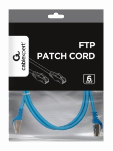 PP6-1M/B Gembird Mrezni kabl, CAT6 FTP Patch cord 1m blue - Img 2