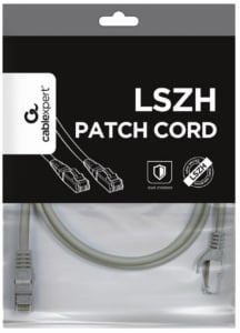 PP6A-LSZHCU-1M Gembird Mrezni kabl, SFTP CAT.6A BAKARNI LSZH Patch cord 1m Grey - Img 1