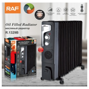 RAF R.1329B ULJNI RADIJATOR SA VENTILATOROM 13 REBARA CRNI 2900W - Img 2