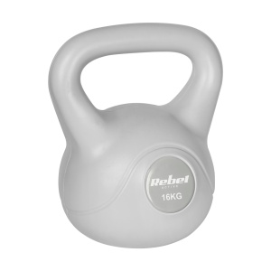 REBEL ACTIVE Bitumenski kettlebell girja teg sivi 16kg RBA-2322G-16