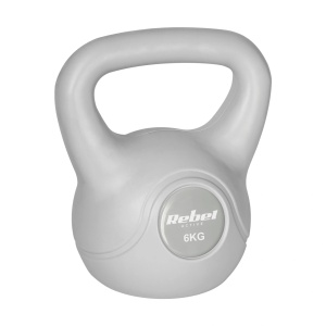 REBEL ACTIVE Bitumenski kettlebell teg sivi 6kg RBA-2322G-06