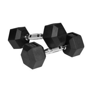 REBEL ACTIVE Gumirani HEX tegovi (bučice), par 2x5 kg, model RBA-2325-05 - Img 2
