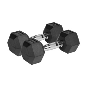 REBEL ACTIVE Gumirani HEX tegovi (bučice), par 2x8 kg, model RBA-2325-08