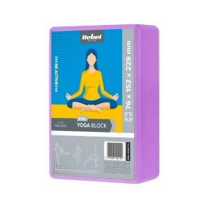 REBEL ACTIVE Kocka blok za jogu EVA pena 120g ljubičasta RBA-3063-PU - Img 4