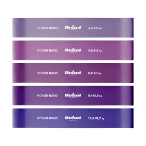 REBEL ACTIVE Lateks fitnes mini elastične trake set 5 komada ljubičasti RBA-3002-PU - Img 2