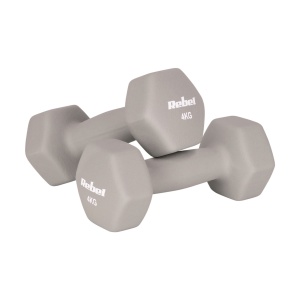 REBEL ACTIVE Neopren HEX bučice, par 2x4 kg, model RBA-2330-4 - Img 2