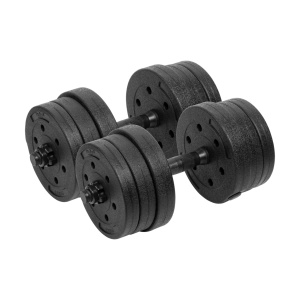 REBEL ACTIVE Podesive bučice sa gumenom oblogom, par 2x10 kg, model RBA-2328-10