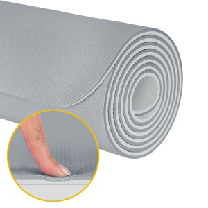 REBEL ACTIVE Strunjača prostirka za jogu, pilates i fitnes 183x61cm debljina 6mm TPE siva RBA-3152-2GY - Img 4