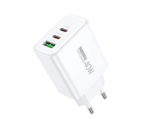REMAX Strujni Fast punjac Kiddy 1xUSB 3.0 + 2xTIP C 20W RP-U123, beli - Img 2