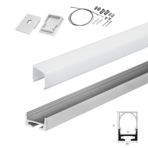 Set B aluminijumski profil za LED trake 1m 27x20 mm