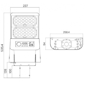 SOLARNA LED SVETILJKA ALFA SSL-56 26W 3000/5700K 6000lm IP65