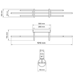 SOLEA 2 LUSTER 36W 3000/4000/6000K CRNA/ZLATO - Img 4