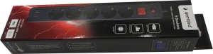 SPG5-B-10(3G1.5)**Gembird produzni kabl sa zastitom i 5 uticnica, 5V/3.1A USB-A+C 16A/3500W 3m (765) - Img 1