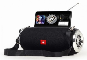 SPK-BT-17 Gembird Portable Bluetooth speaker +handsfree 2x5W, FM, USB, SD, AUX + antena black - Img 2