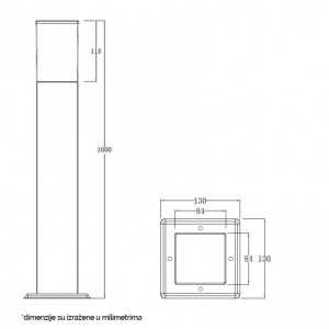 Stubna lampa 1xE27 - Img 3