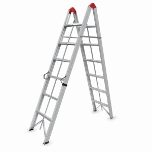 SuperStep Duple Sklopive Štapne Alu Merdevine 2x6 218cm