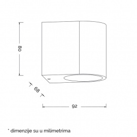 SVETILJKA JM-076 ZIDNA 1*GU10 IP44 BELA - Img 3