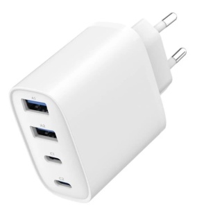 TA-UC-2A2C-PD40-01-W Gembird 4-port 40 W GaN USB PowerDelivery fast charger, white - Img 2