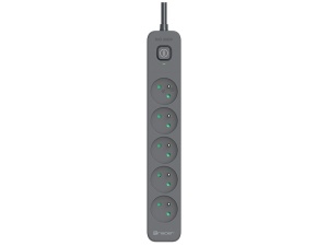 TRACER Produzni kabl 1.5m 5 uticnice sa 2 USB porta sa prenaponskom zastitom i prekidacem grafit TRALIS47813