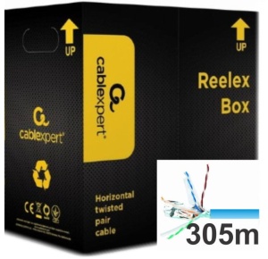 UPC-6170E-SOL BLUE Gembird, UTP cat.6 Indoor solid 23AWG, 0.57mm PREMIUM CCA kotur pun presek 305m - Img 3