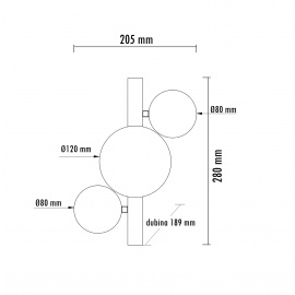 VESTA 599 ZIDNA LAMPA 3*G9 CRNA - Img 3