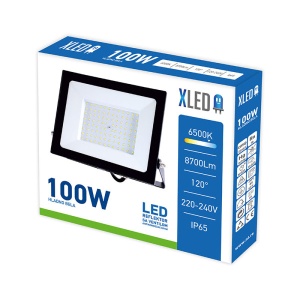 XLED 100W LED reflektor sa ventilom ,6500K,8700Lm,IP65,AC220-240V,crni - Img 1