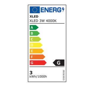 XLED 3W 4000K black Ugradni okrugli LED panel plasticni,330lm,90.5*28mm,IP20, crni - Img 2