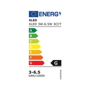 XLED 3W-6.5W 3CCT beli Ugradni okrugli LED panel CCT 3 nivoa 3W-4.8W-6.5W/240lm-400lm-500lm,220-240V - Img 2