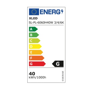 XLED SL-PL-6060H40W 3/4/6K 40w,3000K,4000K,6000K,4000lm,LIFUD,CCT - Img 2
