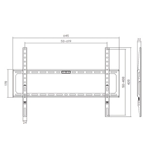 Xstand FIX 37-86 Nosač za TV/VESA 600x400/45kg/2cm od zida - Img 2