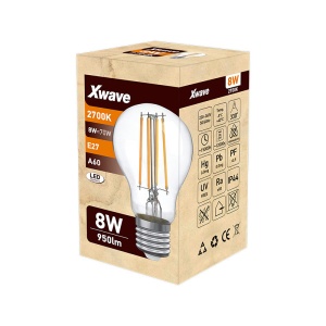 Xwave E27 8W SL-F-A8-2700K Filament Sijalica 2700K,220V,950Lm,Toplo Bela - Img 1