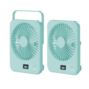 Zeleni stoni USB mini ventilator sa displejem - Img 2