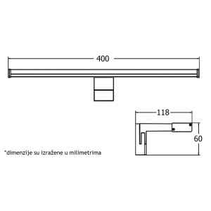 Zidna LED lampa 8W - Img 3