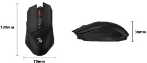 A4-R36 ULTRA A4Tech Bloody 2.4GHz Bezicni Gejming mis, Type-C AIR+WIRED 1000Hz/100-12,000 130mm