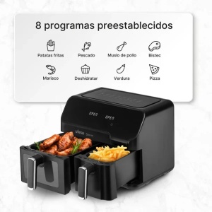AirFryer Ufesa Storm/bezuljna/dupla posuda/zapremina 9L(5.5L+3.5L)8 programa - Img 4